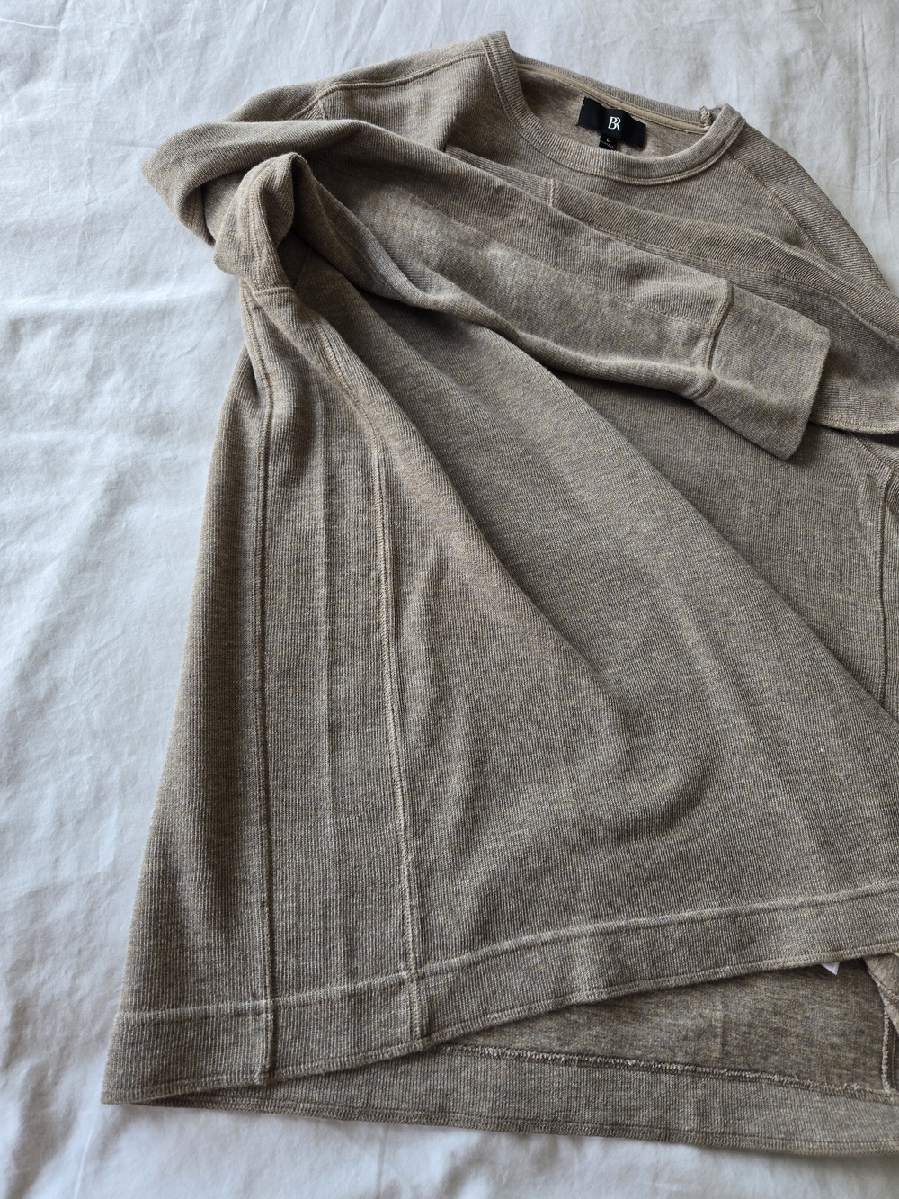 Banana Republic Men's Crewneck Sweater - Taupe Heather, Size L, NWT - Picture 8 of 14